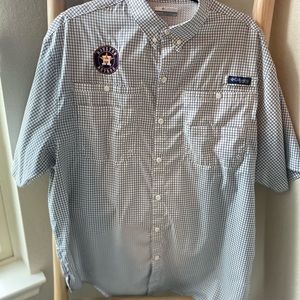 Men’s Columbia Astros Fishing Shirt Large